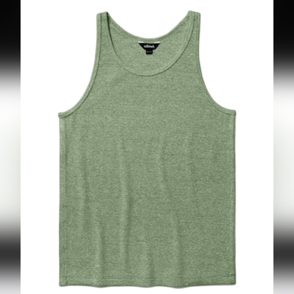 Allbirds Womens Green Dryad Ribbed Wool-Blend Tank Top Size Large New $48